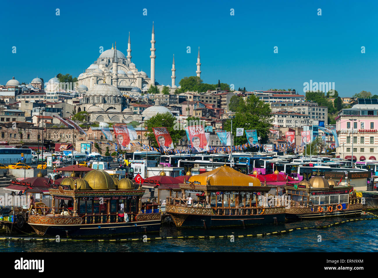 Süleymaniye-Moschee und Stadt Skyline, Istanbul, Türkei Stockfoto