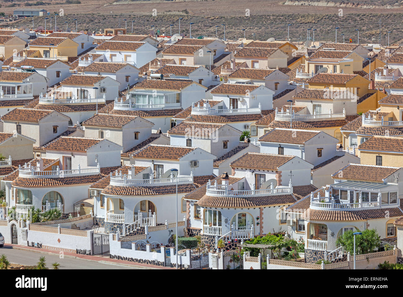 Ferienhäuser in der Urbanisation Camposol, Region Murcia, Spanien Stockfoto