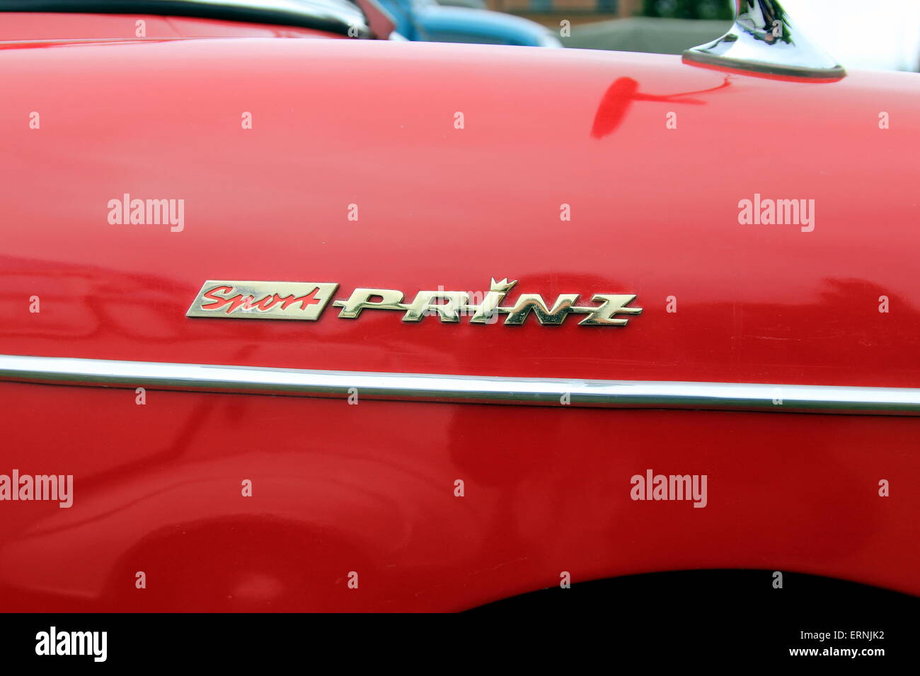 Sport Prinz Logo auf ein rotes Auto. Stockfoto