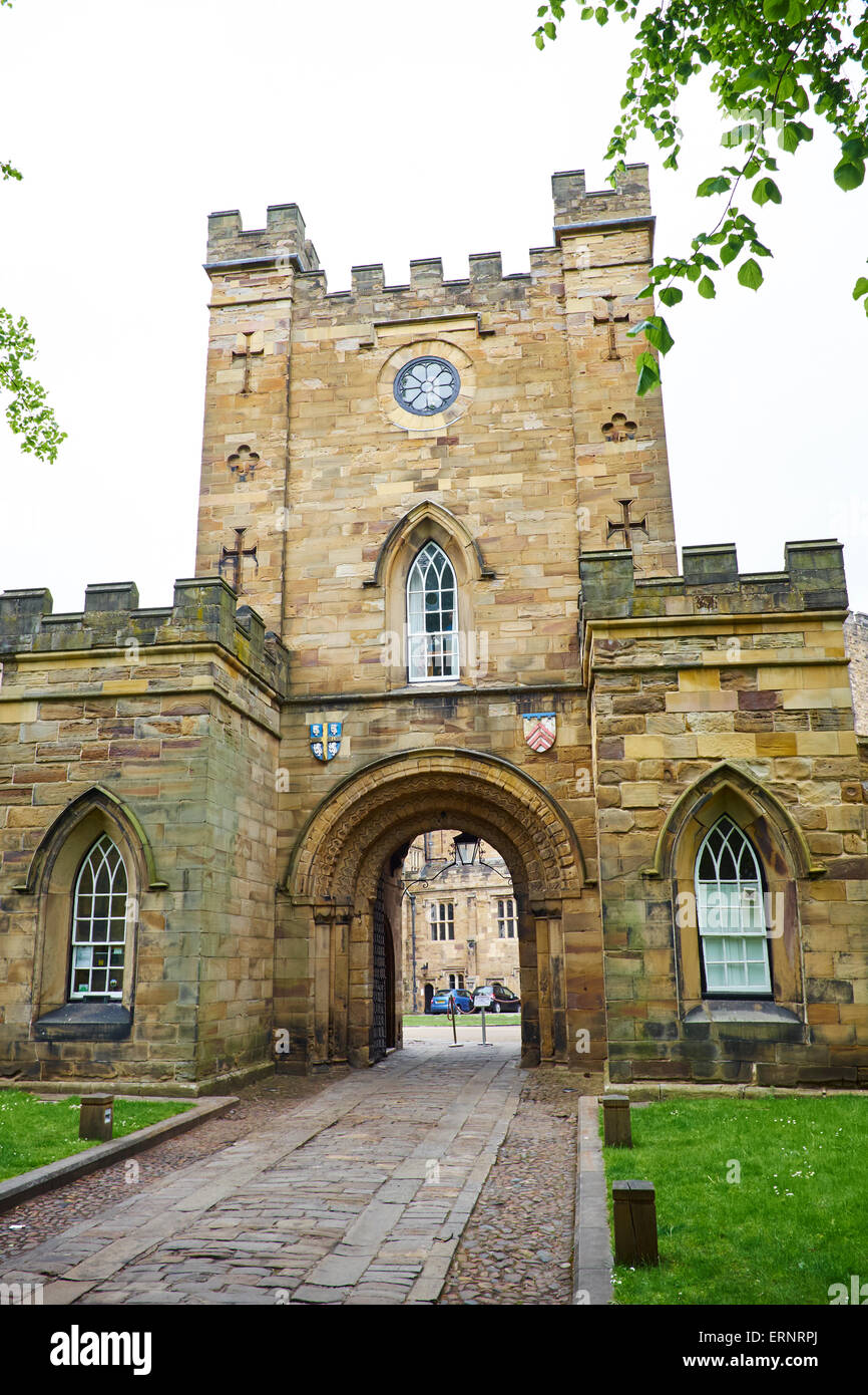 Eingang zum Durham Castle Palace grün Durham UK Stockfoto