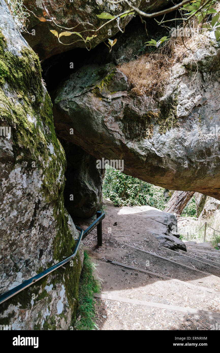 Hanging Rock (Mt. Diogenes) Erholung Reserve, Macedon Ranges, Victoria, Australien Stockfoto