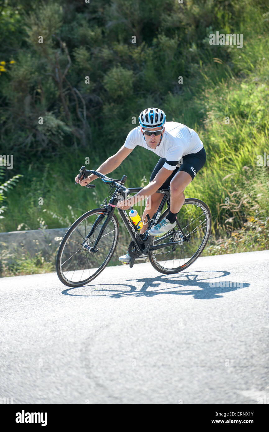 Der Col du Braus Toren Nizza in Frankreich ist ein klassischer Radfahrer Aufstieg Stockfoto