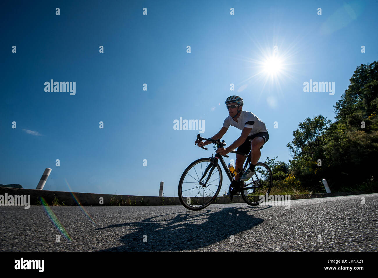 Der Col du Braus Toren Nizza in Frankreich ist ein klassischer Radfahrer Aufstieg Stockfoto