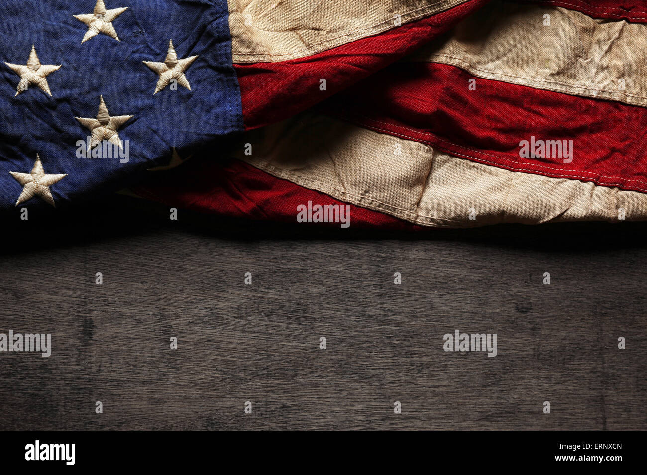 Alt und abgenutzt amerikanische Flagge für Memorial Day oder 4th of July Stockfoto