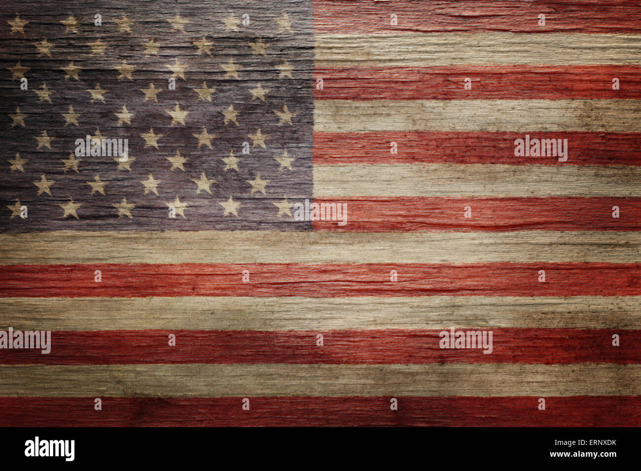 Abgenutzte Vintage amerikanische Flagge Hintergrund Stockfoto
