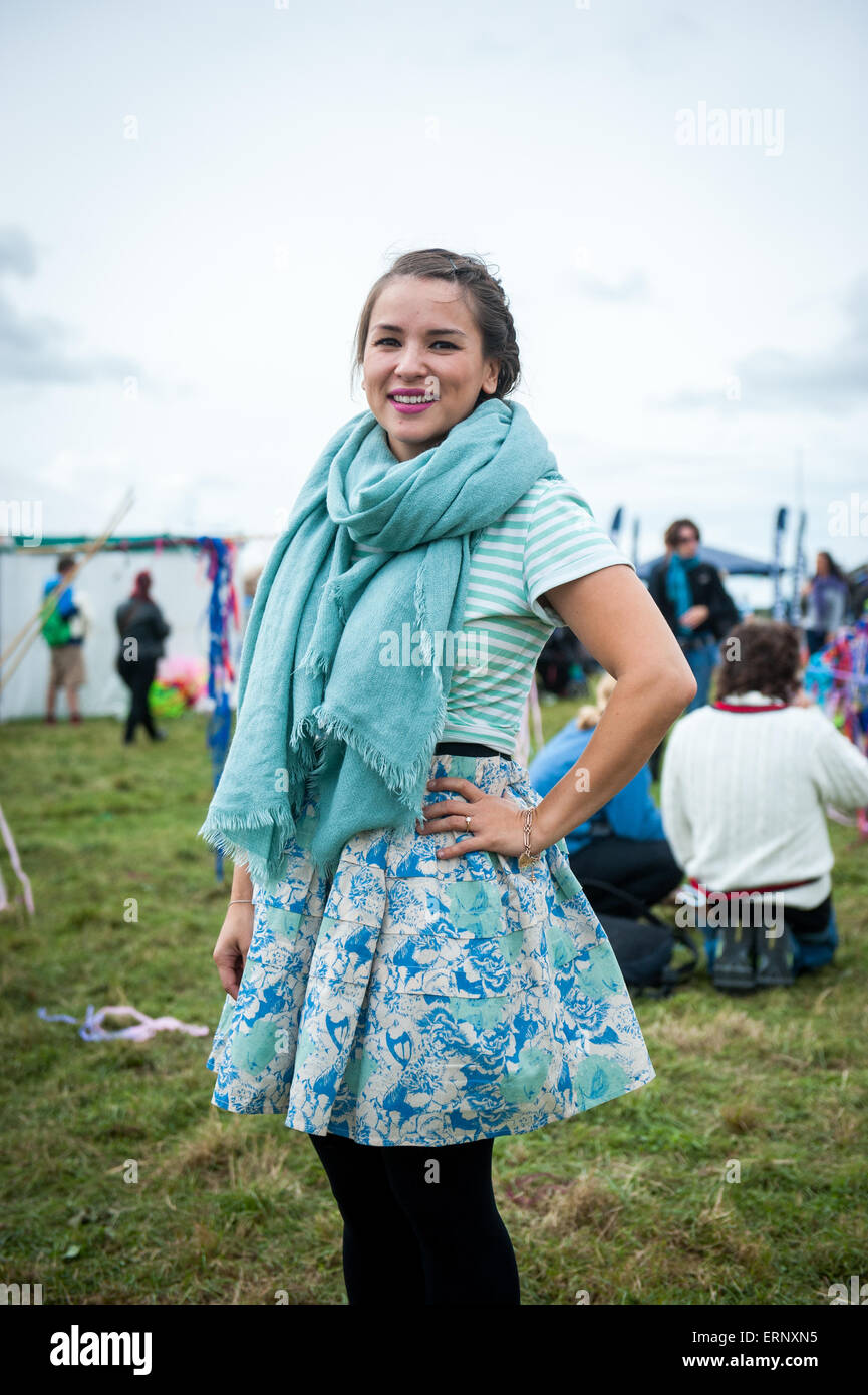 Rachel Khoo, Fernsehkoch, bei den großen Feastival, Kingham, Oxfordshire Stockfoto