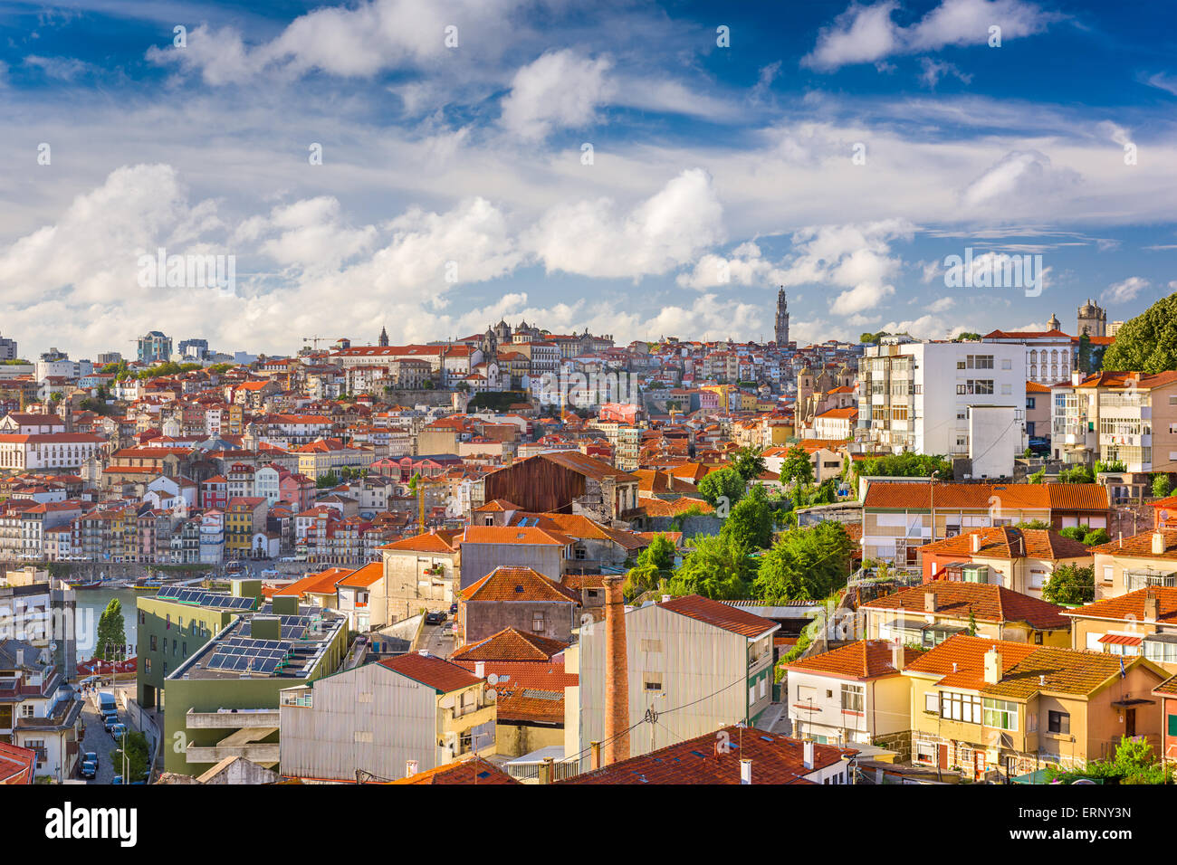 Porto, Portugal Stadtbild von Vila Noval de Gaia. Stockfoto