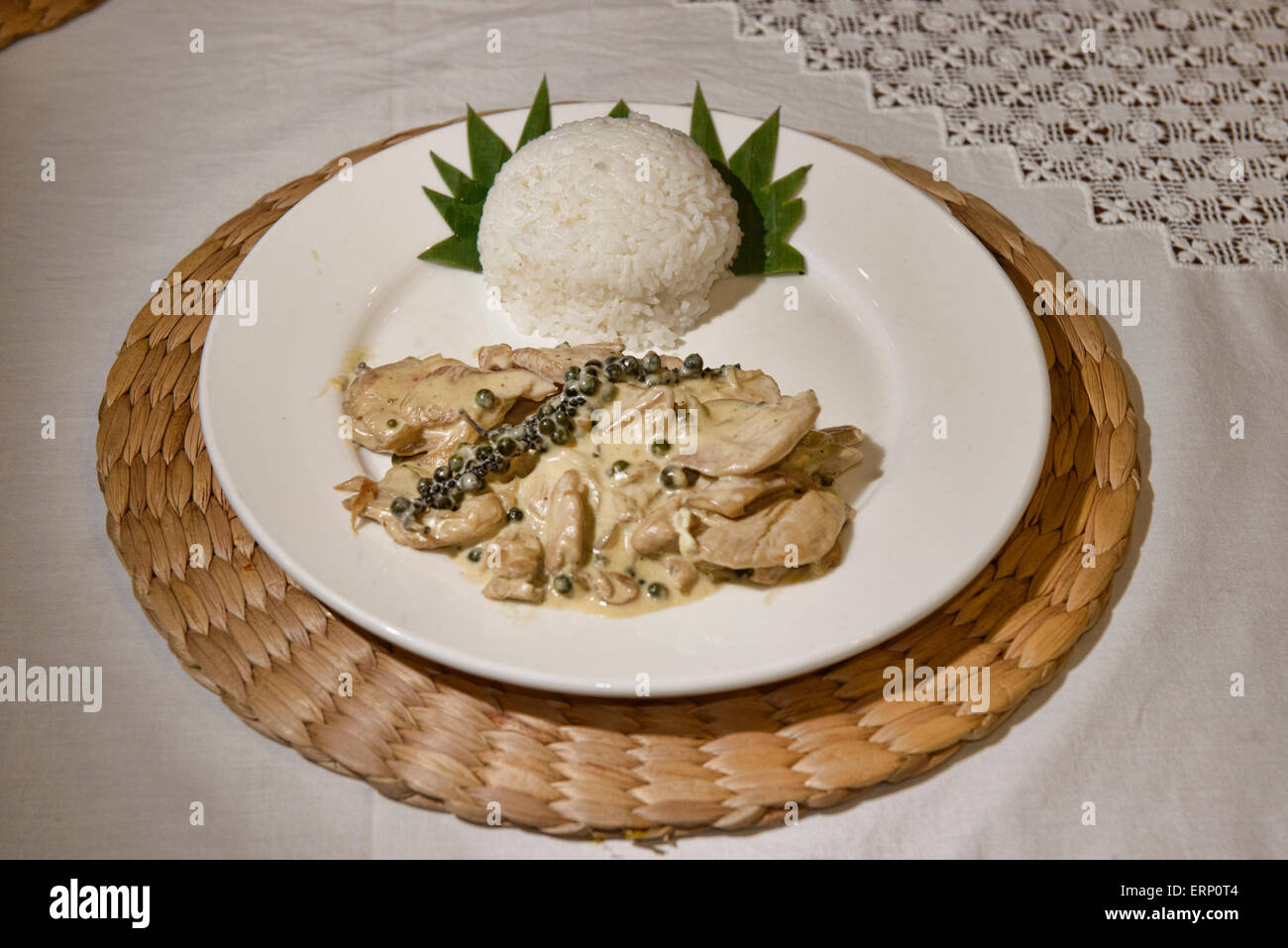 Kreolische Küche von La Reunion, Hähnchen Piri piri Stockfoto