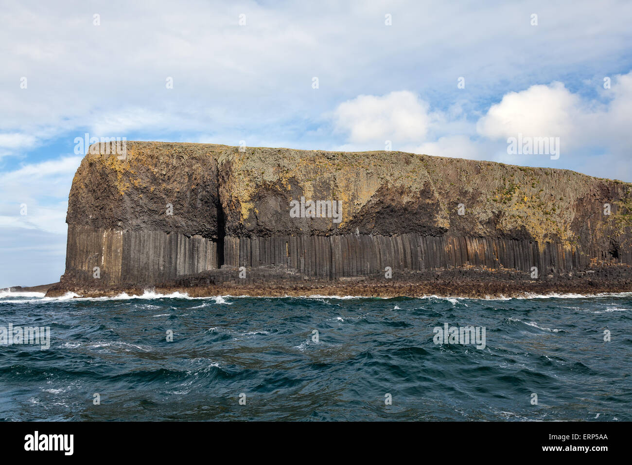 Basaltsäulen auf Insel Staffa Stockfoto