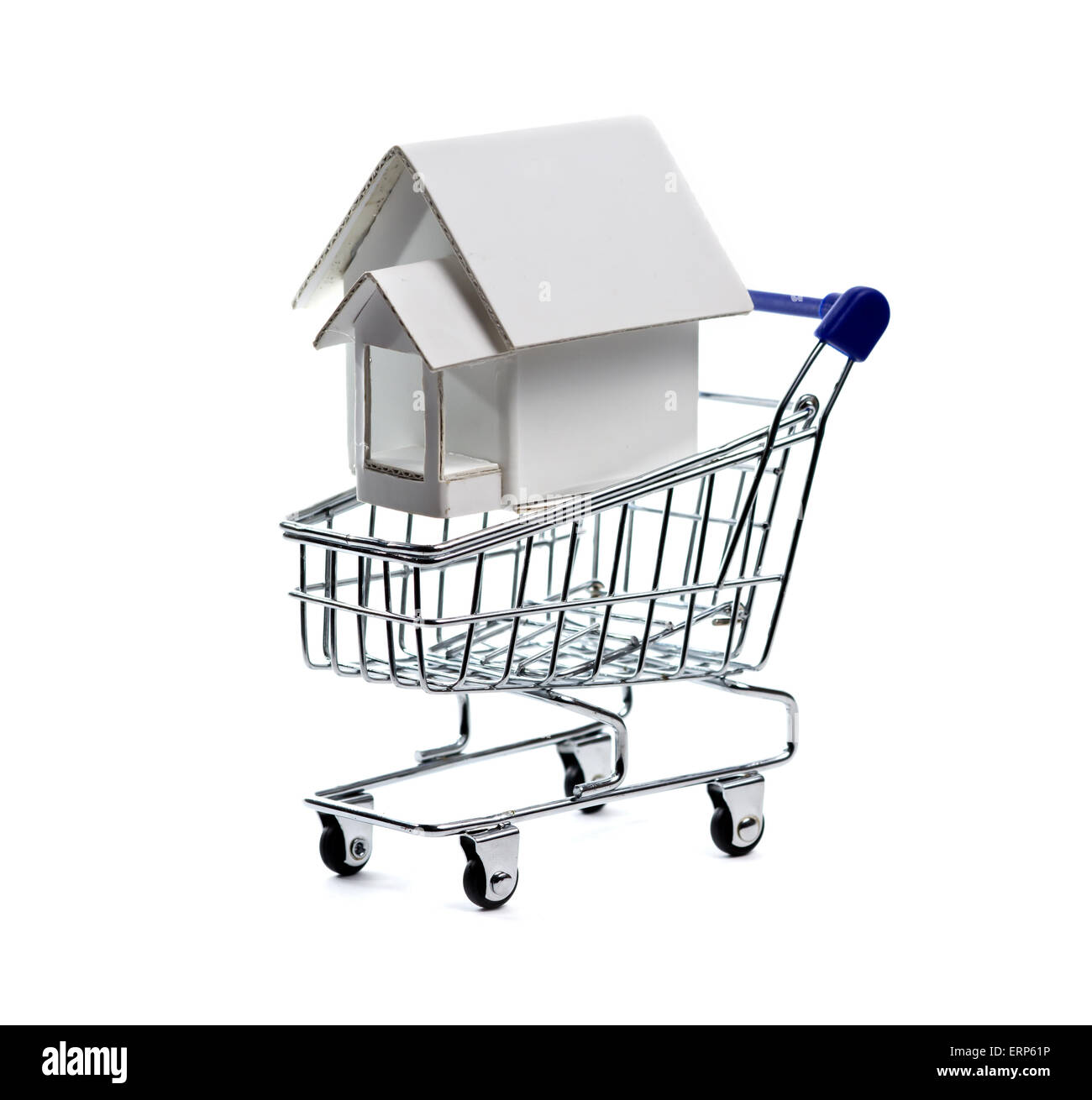 Haus auf Ihren Warenkorb. Stockfoto