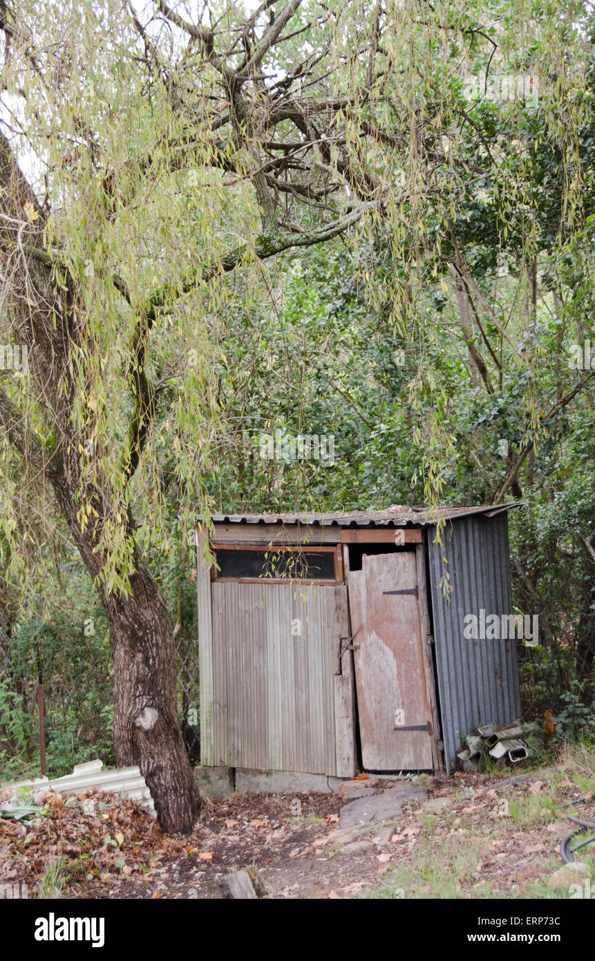 Alte Heimat gemacht Garten Schuppen Stockfoto