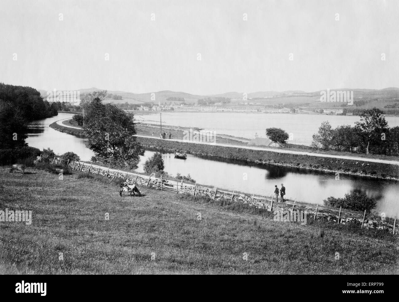 Auf den Crinan Canal, Schottland, UK c1880 Stockfoto