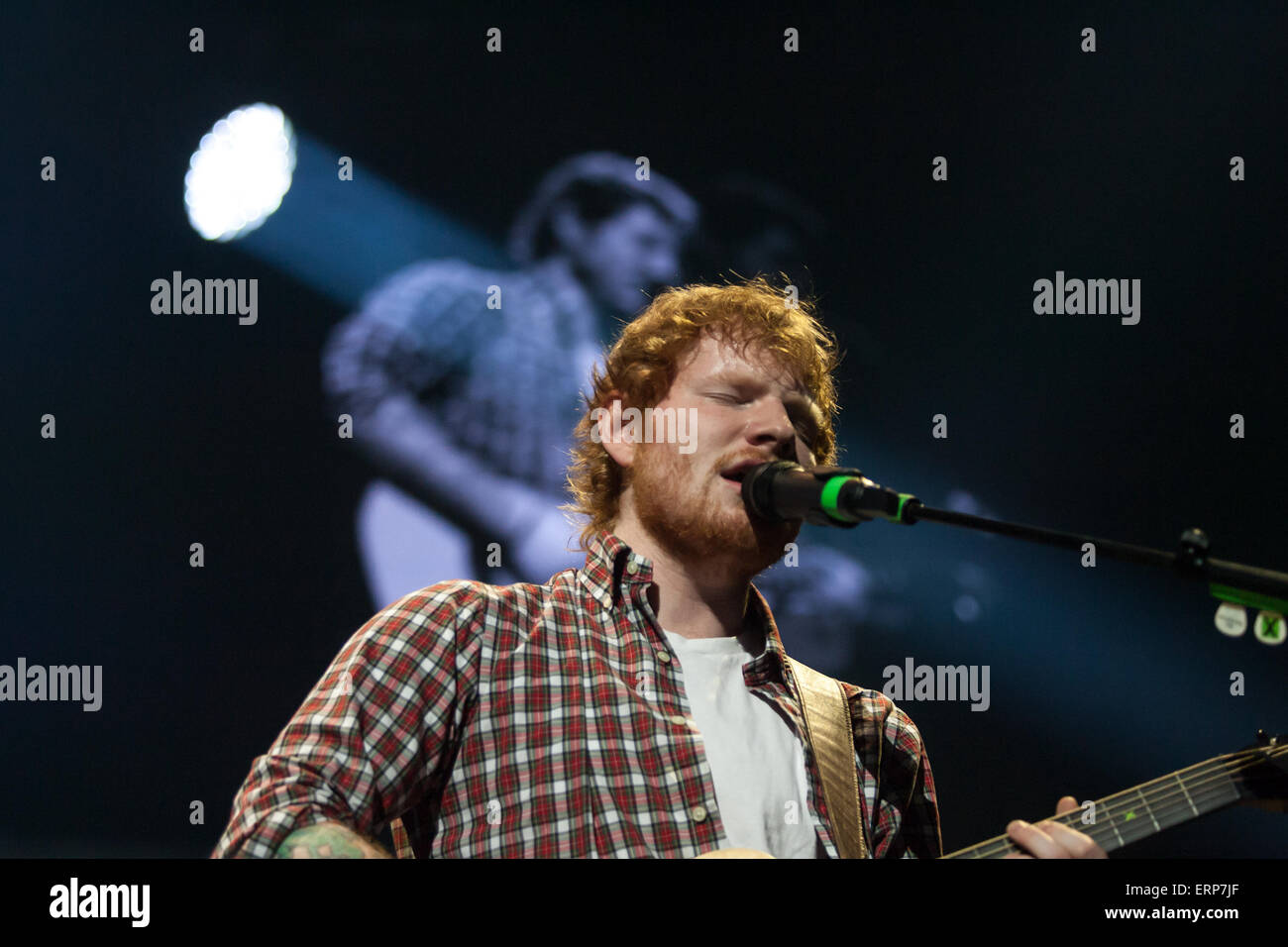 London, Ontario, Kanada. 5. Juni 2015. Grammy-nominierten britische Singer-Songwriterin Ed Sheeran führt im Konzert als Teil seiner 2015 Konzertprogramm. Bildnachweis: Mark Spowart/Alamy Live-Nachrichten Stockfoto