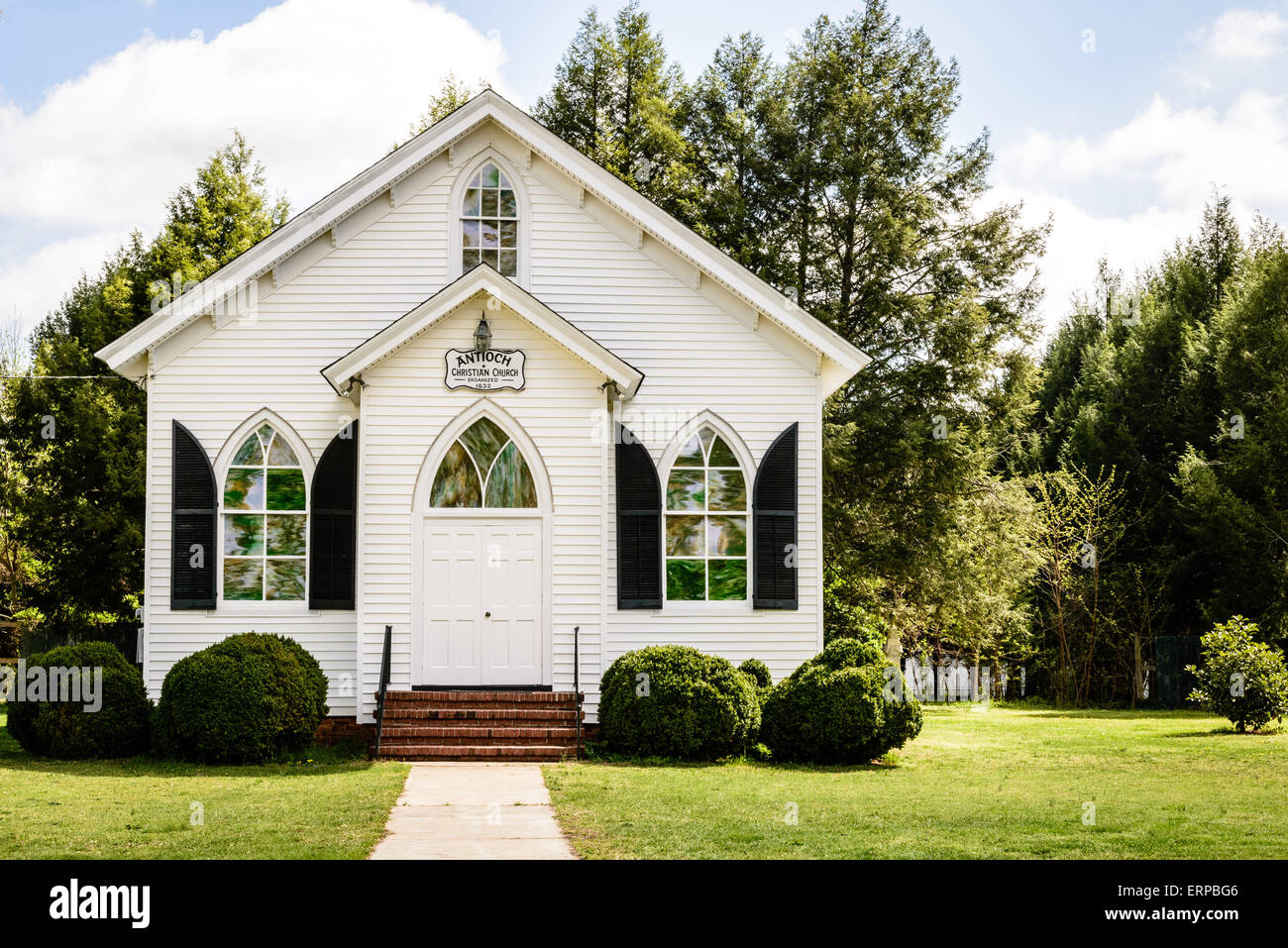 Antiochia Christian Church, South Main Street, Bowling Green, Virginia Stockfoto