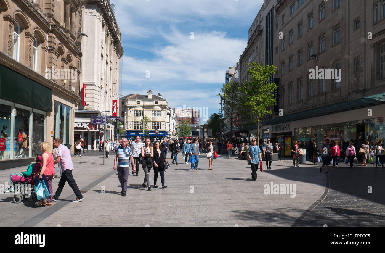 Liverpool City Centre-shopping Stockfoto