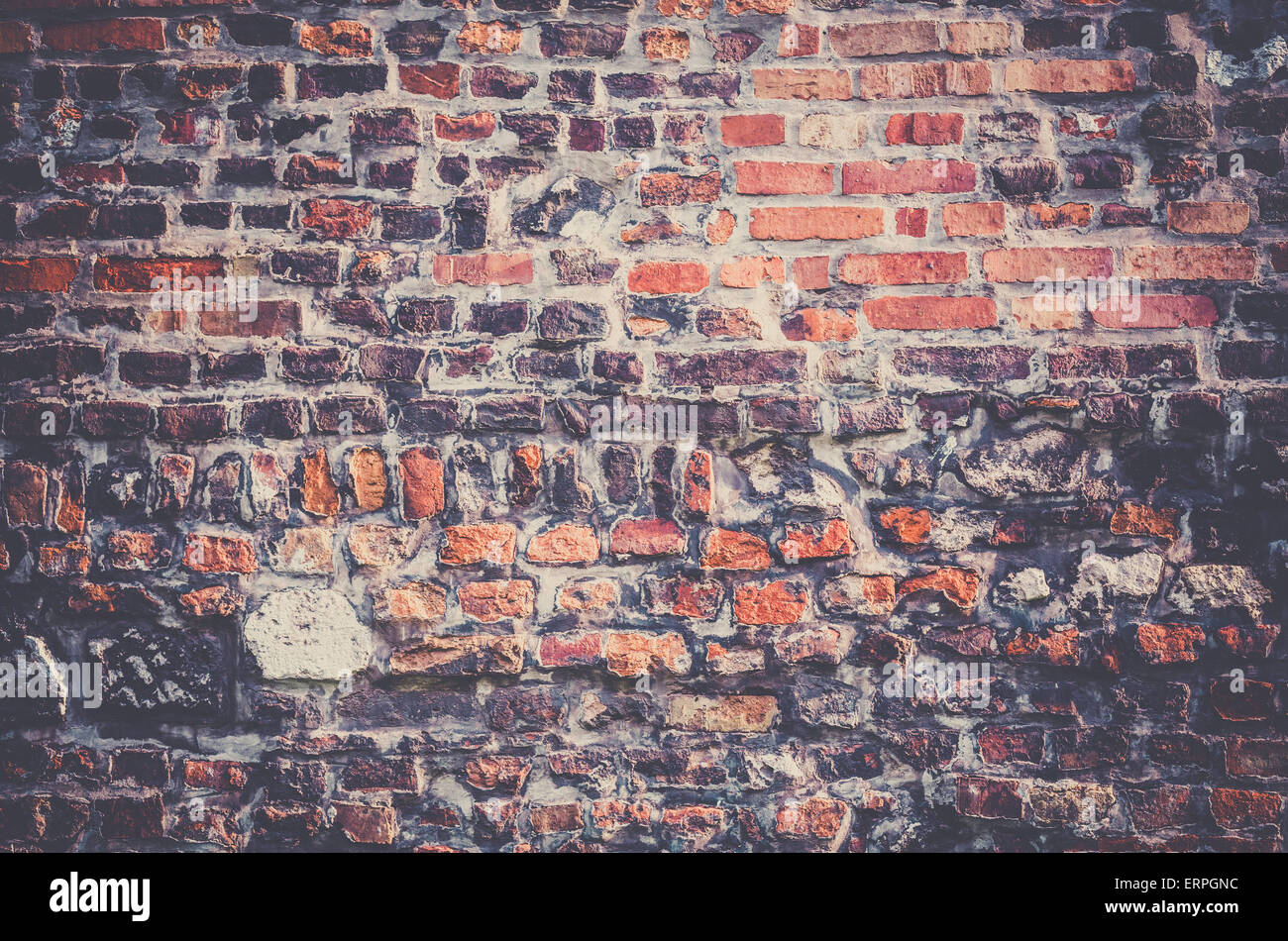Retro-Stil Brickwall für Hintergrund oder Textur Stockfoto