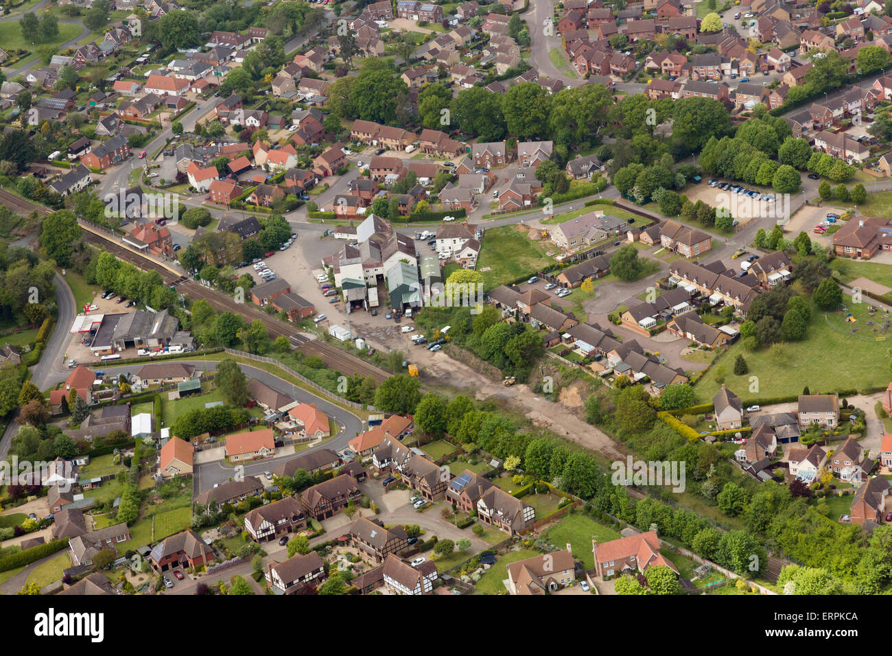 Luftaufnahme von Thurston, Suffolk, UK Stockfoto