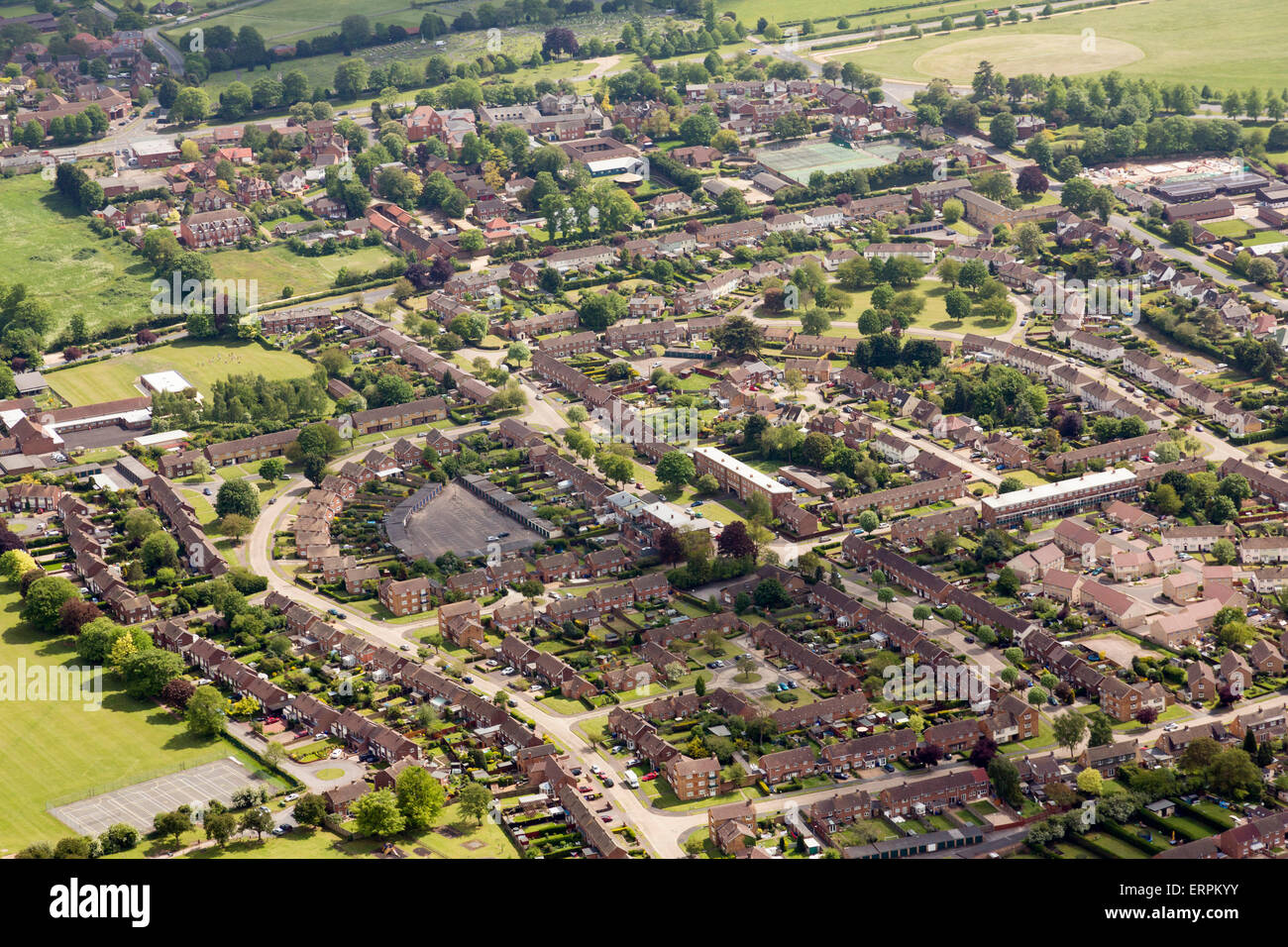 Luftbild-Ansicht von Newmarket UK Stockfoto
