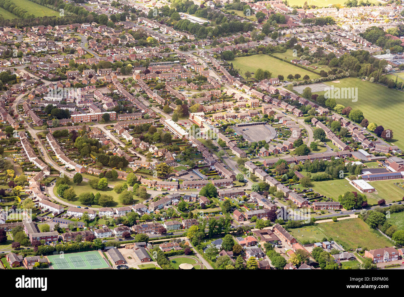Luftbild-Ansicht von Newmarket UK Stockfoto