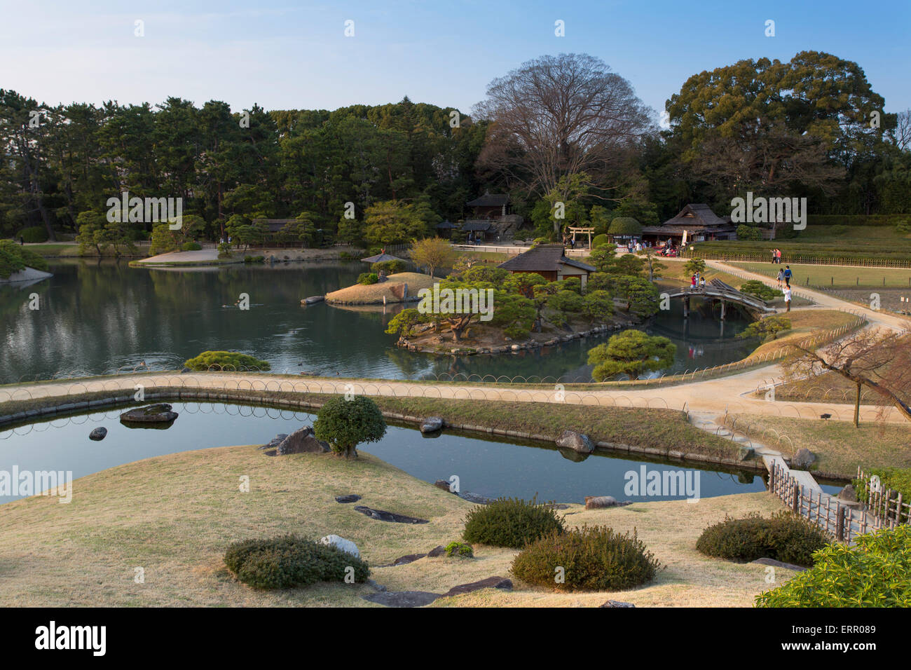 Blick auf Garten Koraku-En, Okayama, Okayama Präfektur, Japan Stockfoto