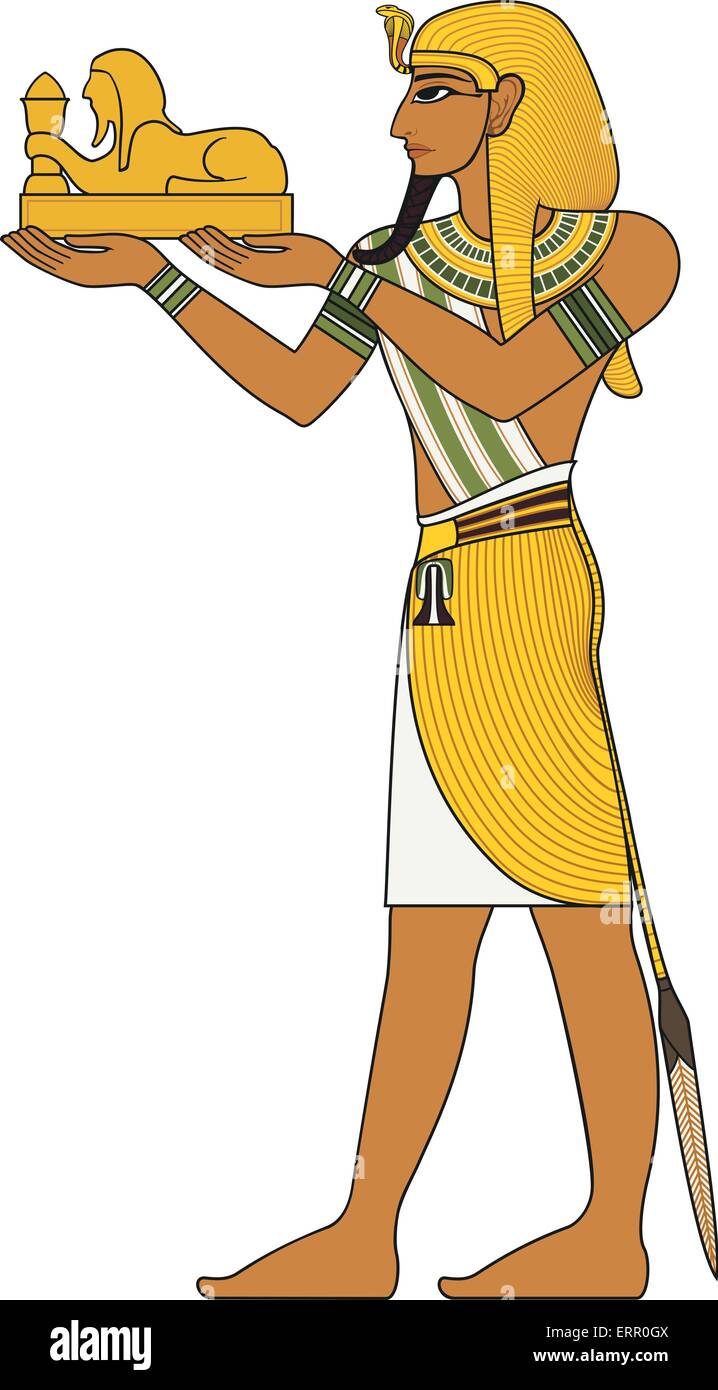 Pharao, ägyptische antiken Symbol, isolierte Figur des antiken Ägypten Götter Stock Vektor