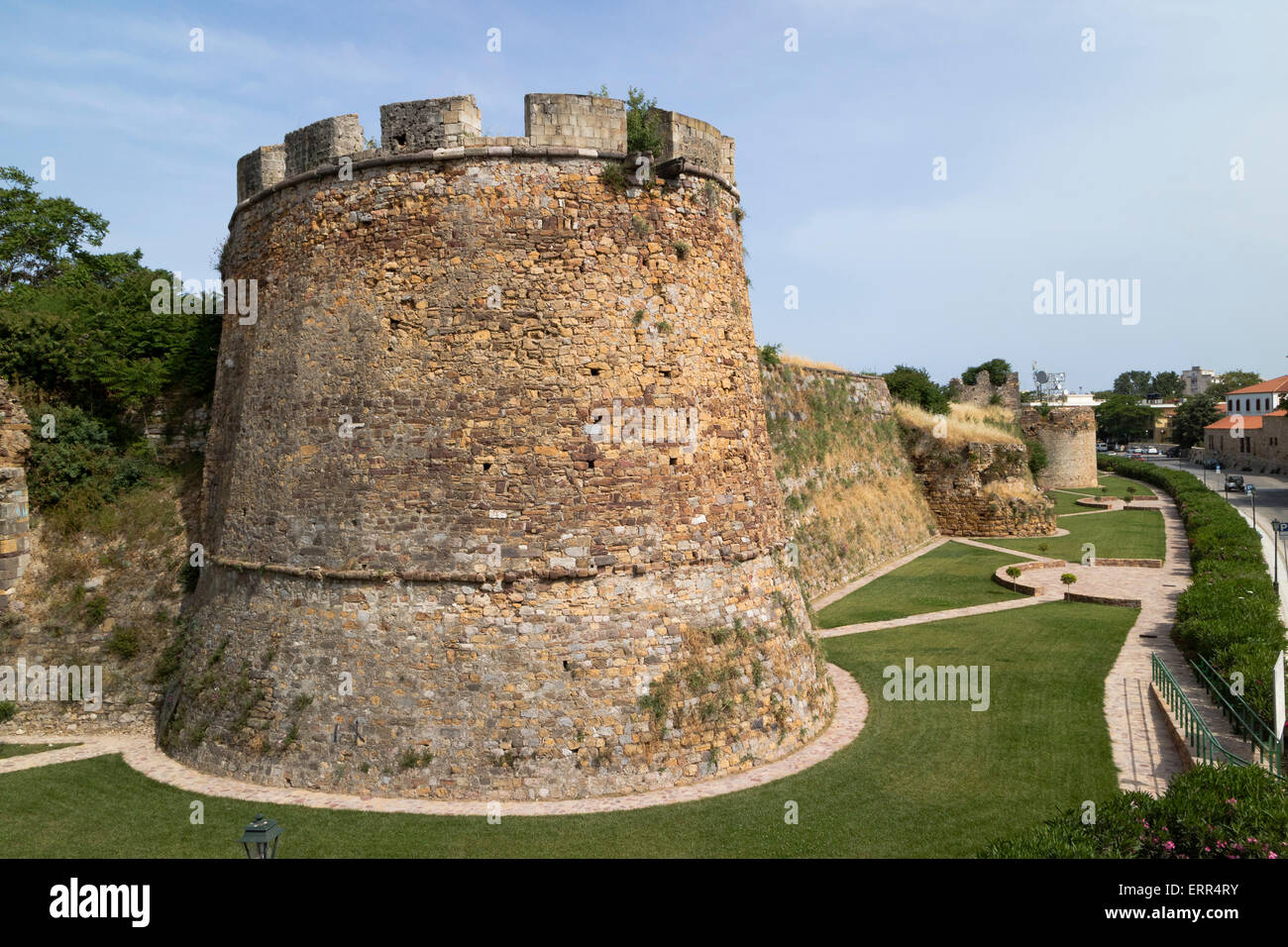 Burg von Chios, einer mittelalterlichen Zitadelle in Chios-Stadt auf der griechischen Insel Chios. Stockfoto