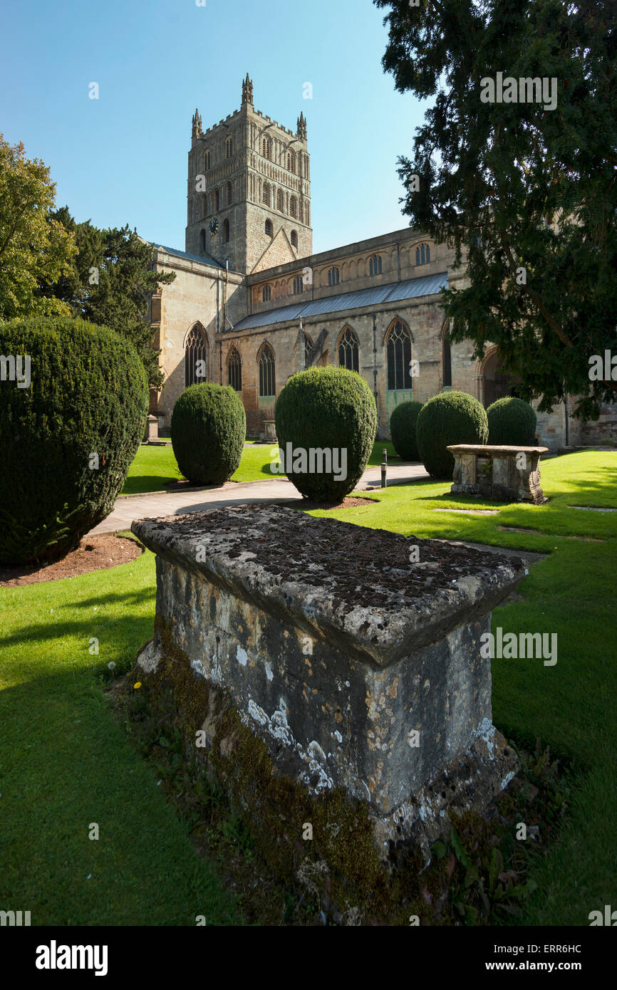 Tewkesbury; Abtei; Gloucestershire; VEREINIGTES KÖNIGREICH; England; Vereinigtes Königreich Stockfoto