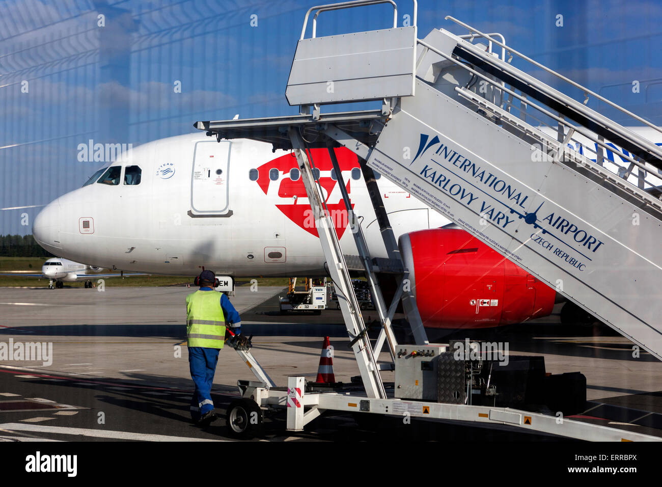 Flughafen in Karlovy Vary Tschechien Stockfoto