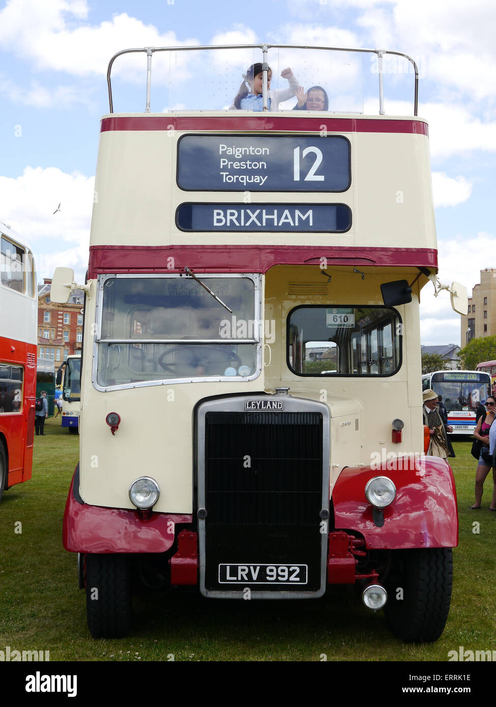 Leyland PD2 in Stadt von Portsmouth Lackierung Stockfoto