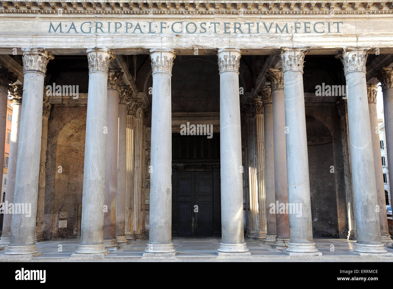 Außen an das Pantheon in Rom Stockfoto