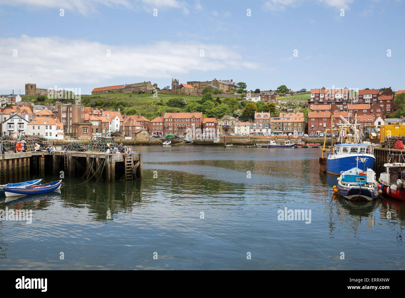 Hafen von Whitby, Yorkshire, England Stockfoto