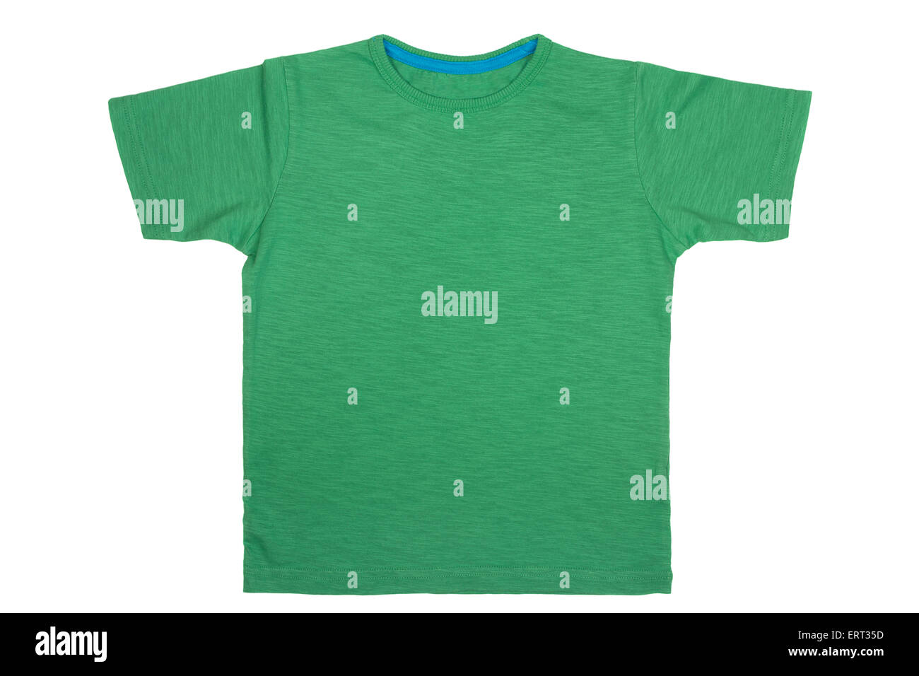 Grün-T - Shirt isoliert auf weißem Hintergrund Stockfoto