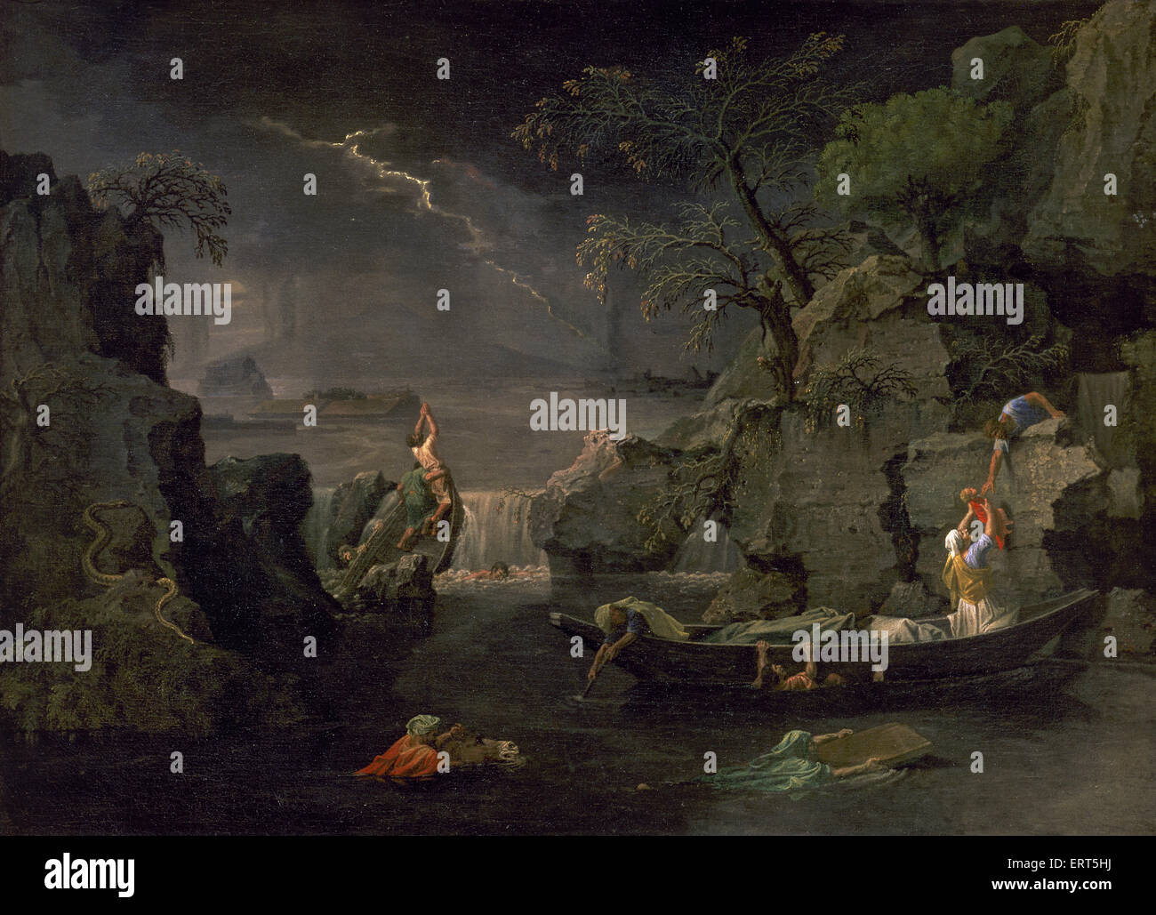 Nicolas Poussin (1594-1665). Französischer Maler. Die vier Jahreszeiten. Winter oder Flood.1660-1664. Louvre-Museum. Paris. Frankreich. Stockfoto