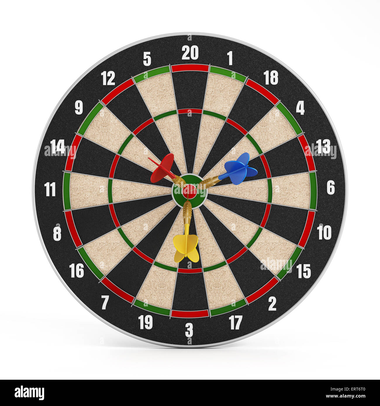 Dartscheibe Volltreffer Stockfoto