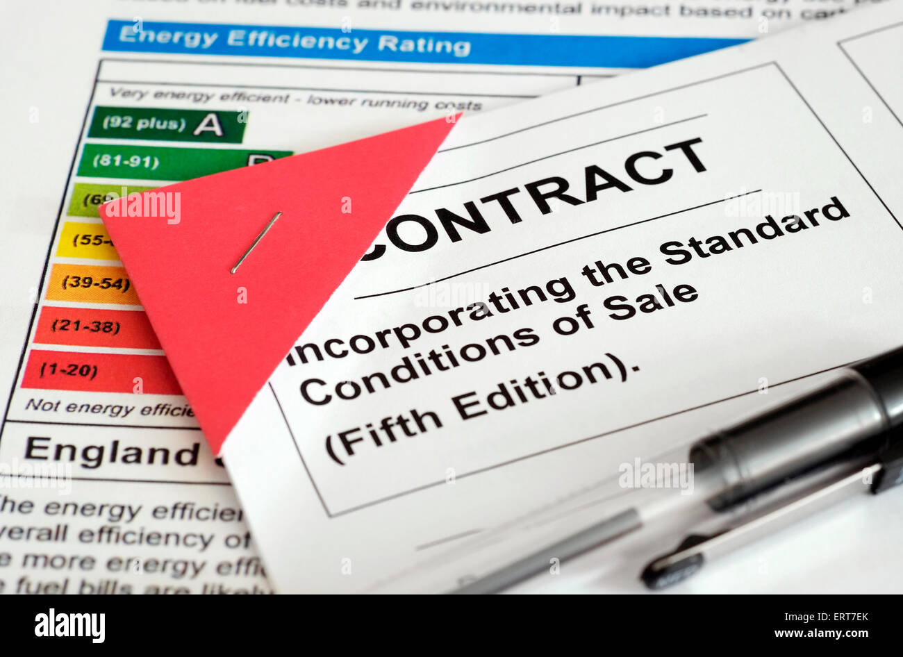 Kaufvertrag Haus Stockfoto