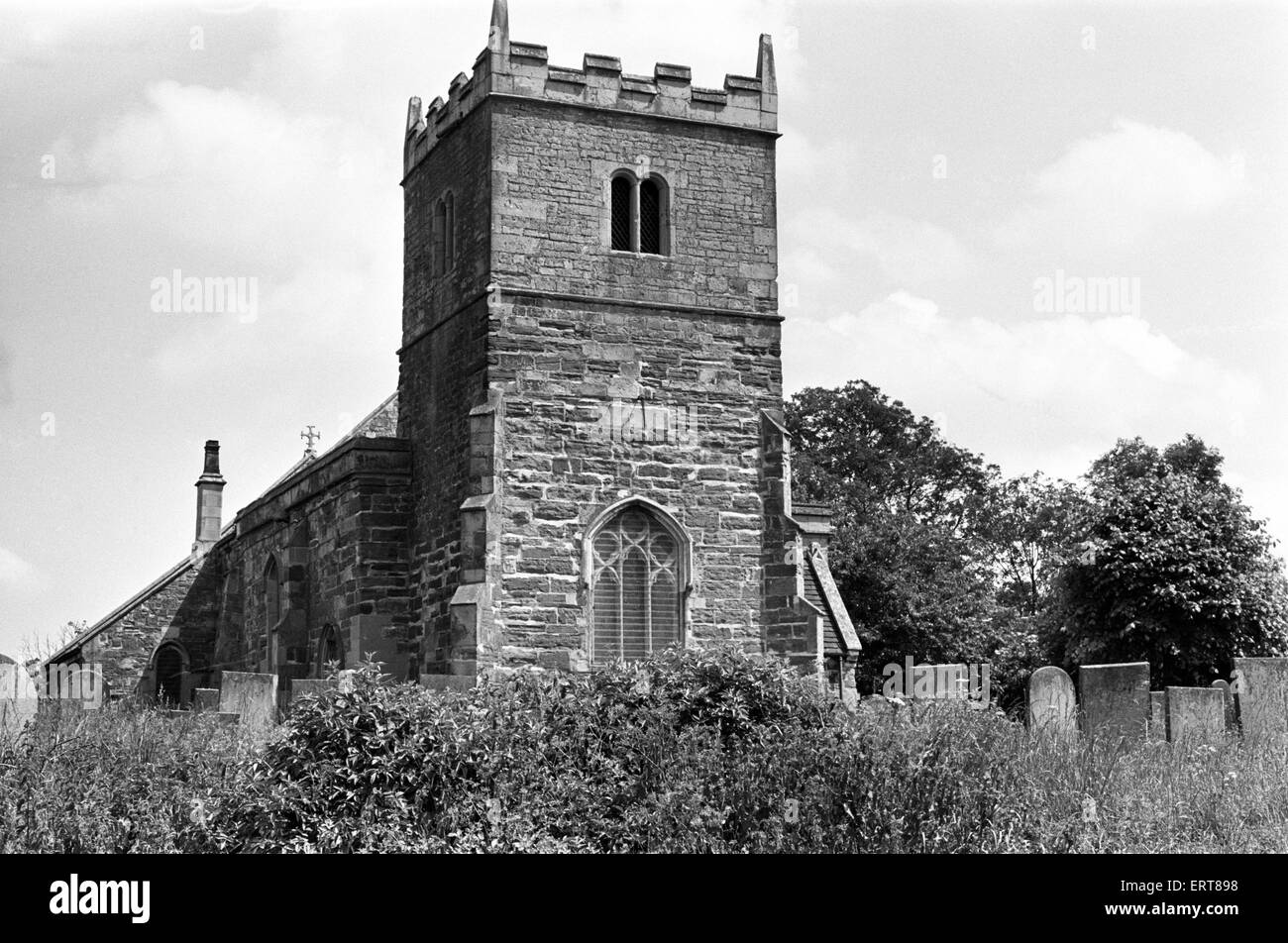 St.-Margarethen Kirche in Bilsthorpe, Nottinghamshire. Ca. 1967. Stockfoto