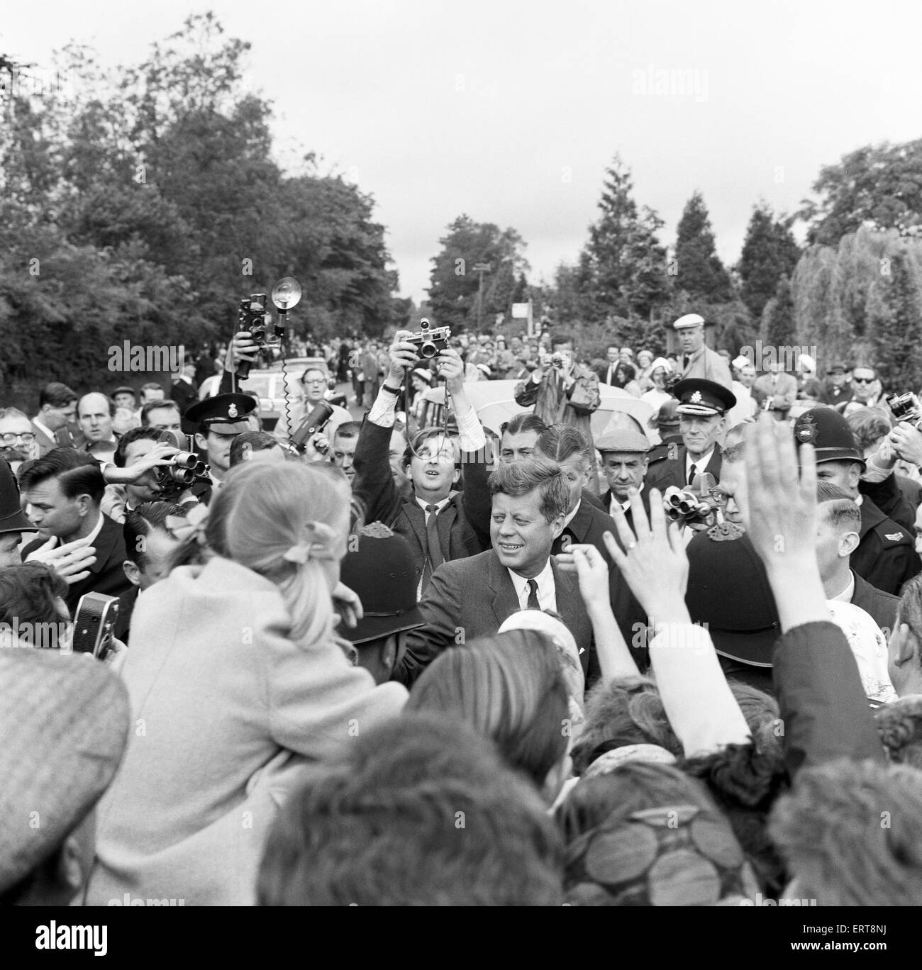 Der Besuch der amerikanische Präsident John f. Kennedy in England. 30. Juni 1963. Stockfoto