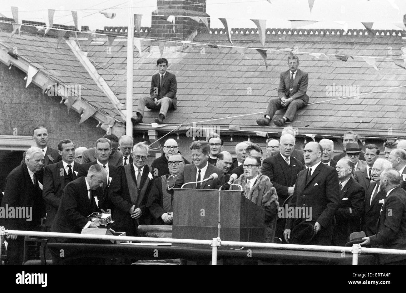 Der Besuch der amerikanische Präsident John f. Kennedy in Irland.  Juli 1963. Stockfoto