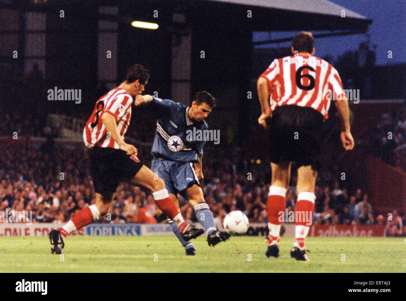 Sunderland 1-2 Newcastle Premier League Match im Roker Park statt. 4. September 1996. Stockfoto
