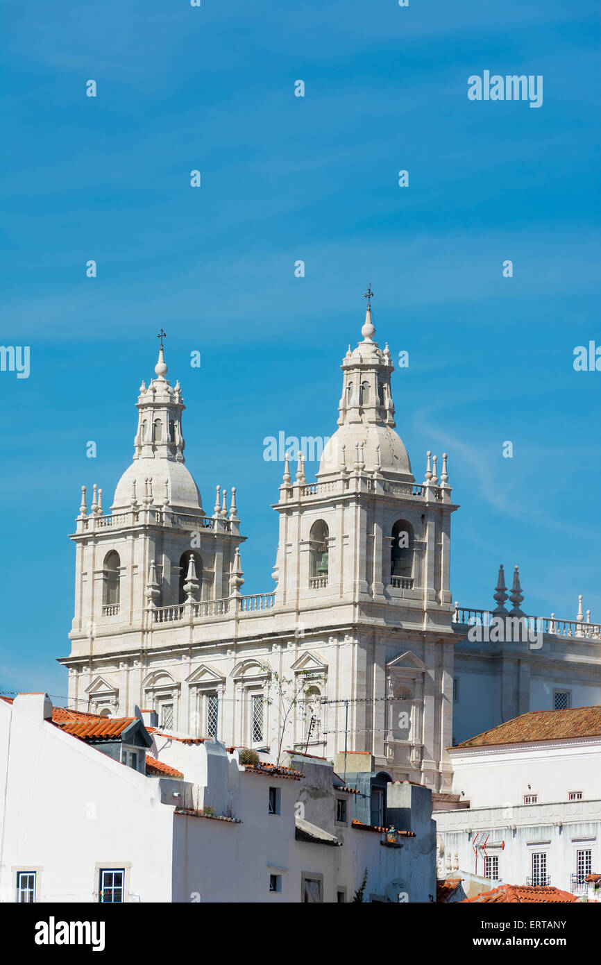 Blick auf Lissabon St. Vicente de Fora Kloster, Portugal Stockfoto