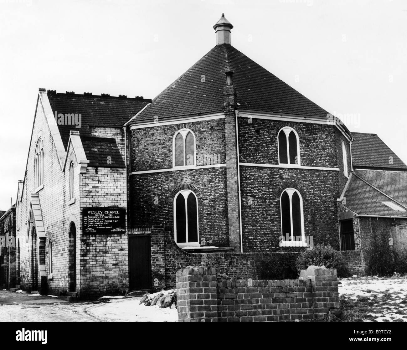 Wesley Methodist Church in Yarm, 18. Januar 1963. Stockfoto