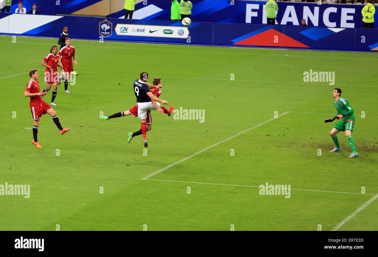 Saint Denis, Frankreich. 7. Juni 2015. Frankreich-Belgien-Fußball-Spiel im Stade de France, 7. Juni 2015 Credit: Denys Kuvaiev/Alamy Live News Stockfoto