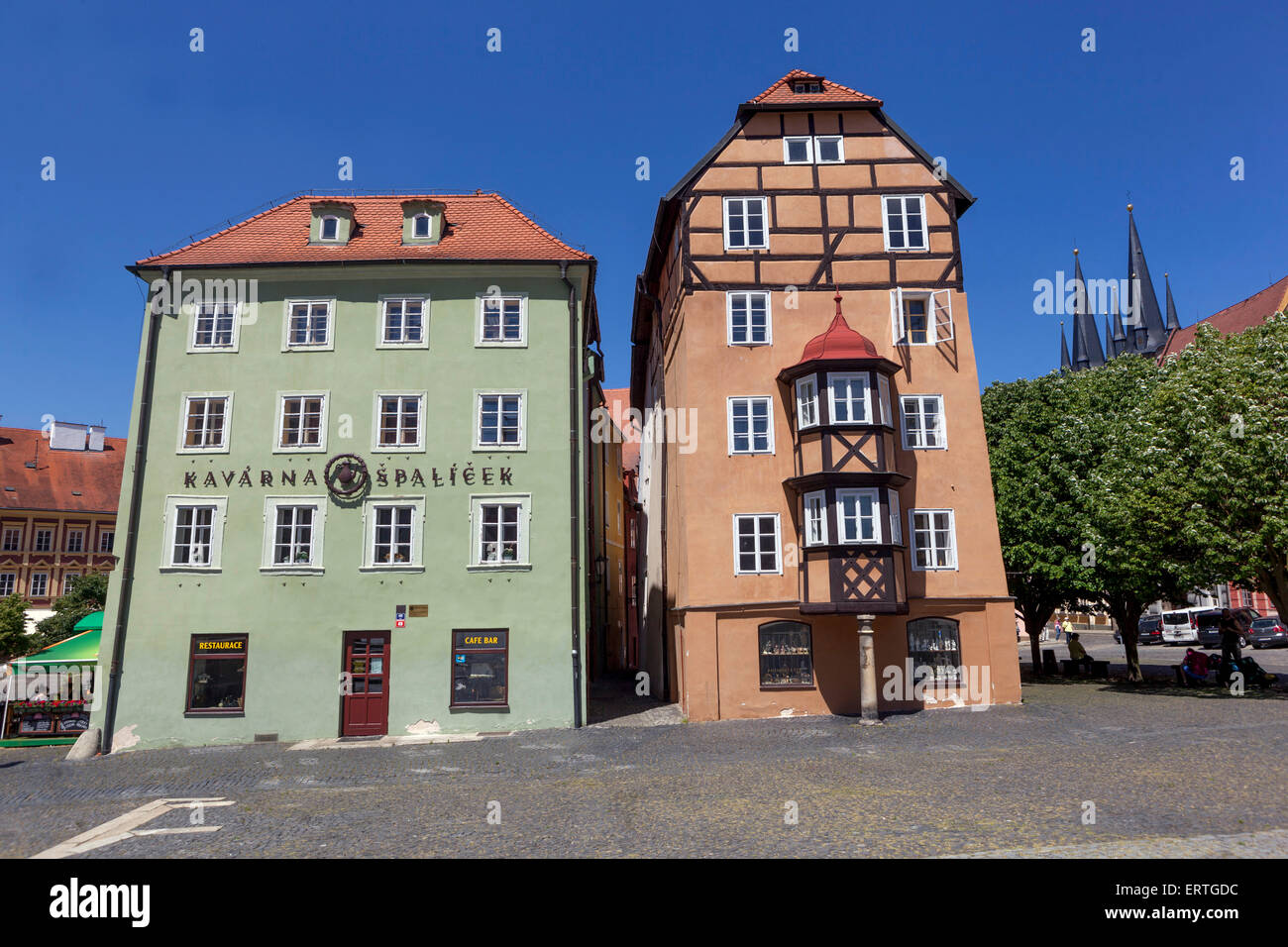 Historische Altstadt, Cheb, Tschechische Republik, Europa Stockfoto