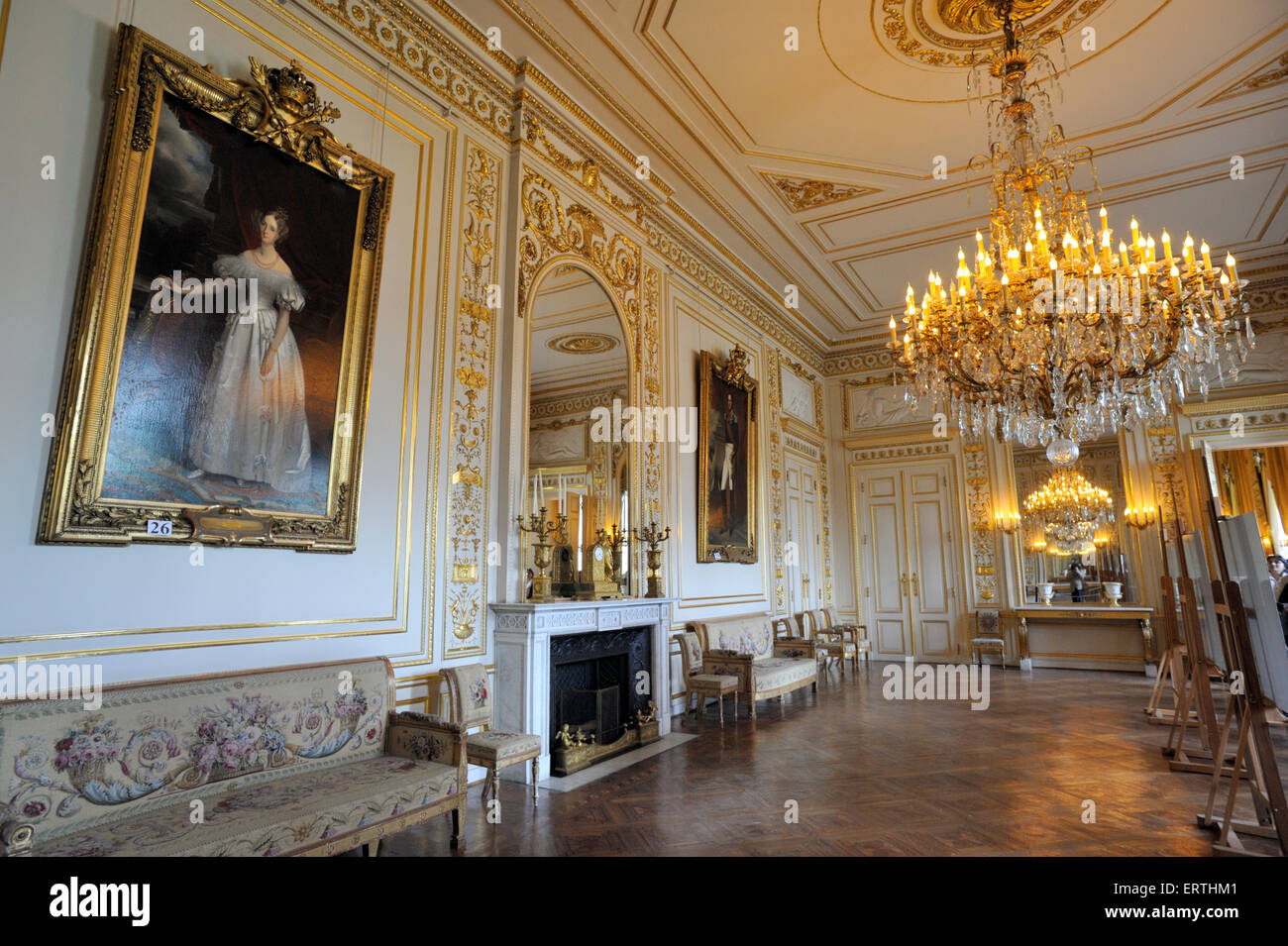 Belgien, Brüssel, Innenraum des Königspalastes Stockfoto
