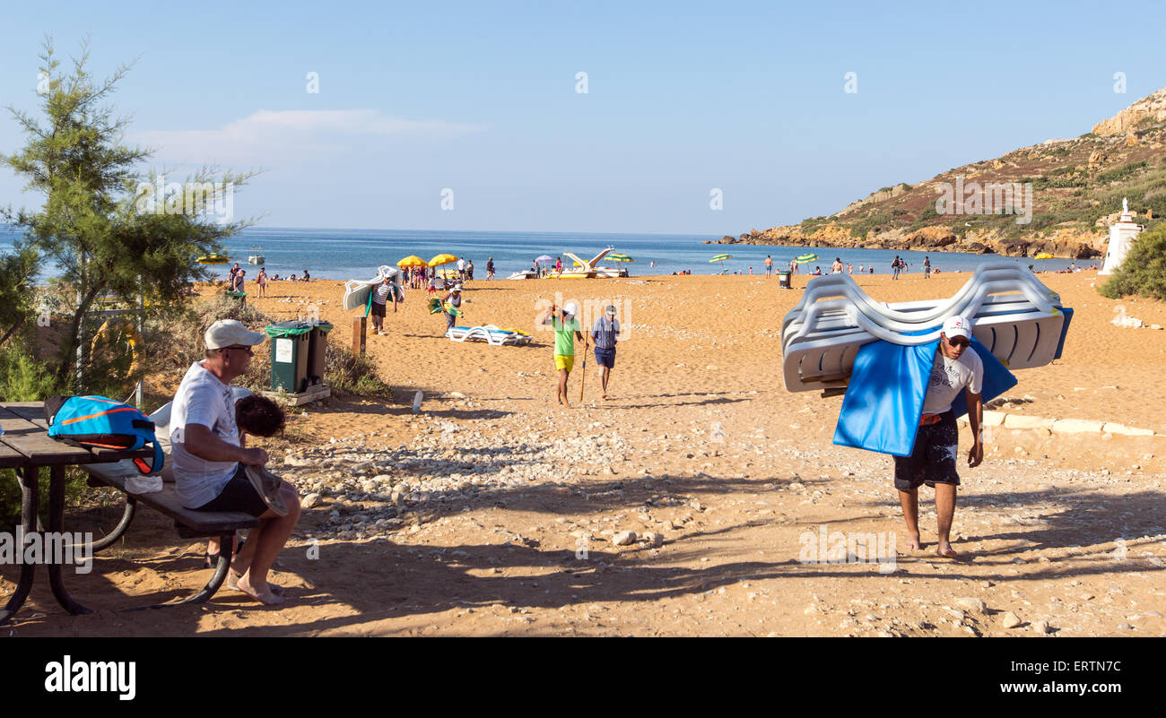 Ramla Bay Gozo Malta Stockfoto
