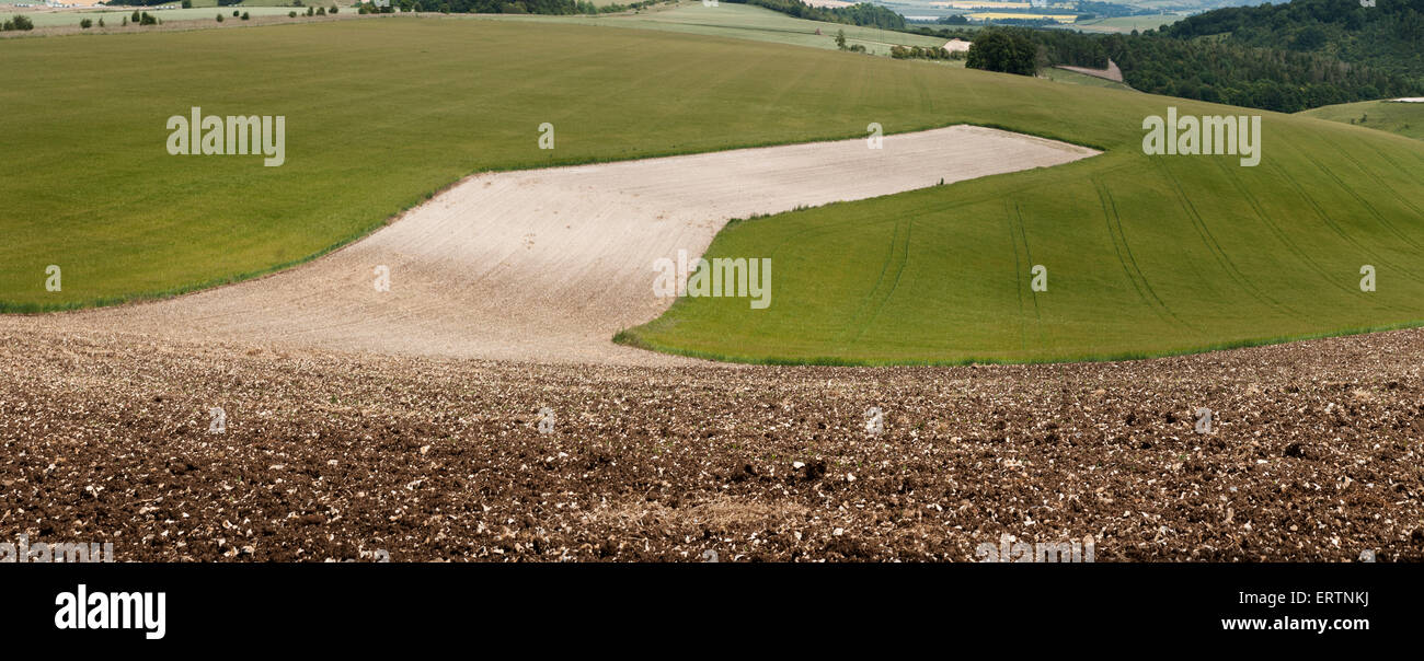 Acker in Wiltshire Landschaft Stockfoto