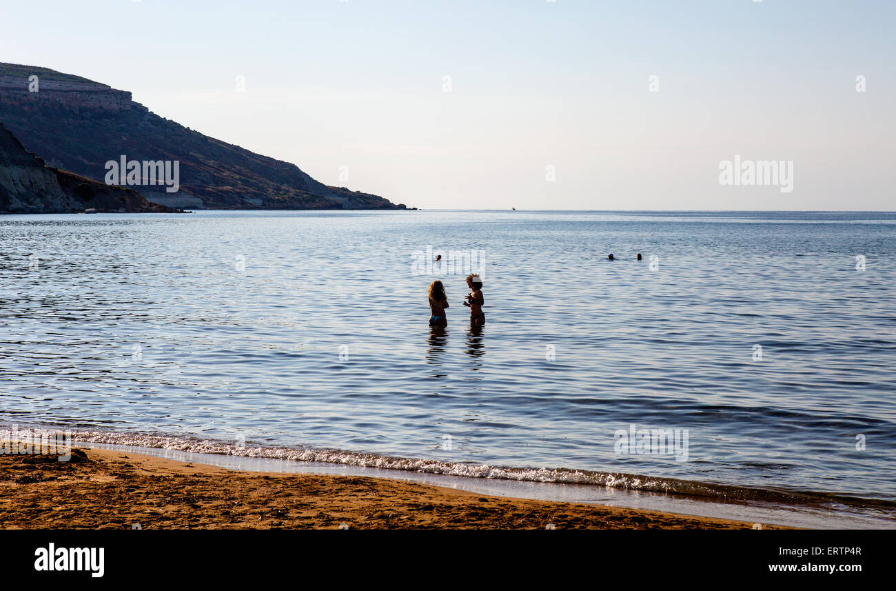 Ramla Bay Gozo Malta Stockfoto