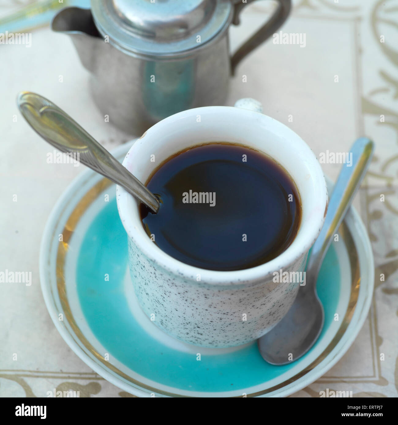 Instant Kaffee-Obertasse Stockfoto