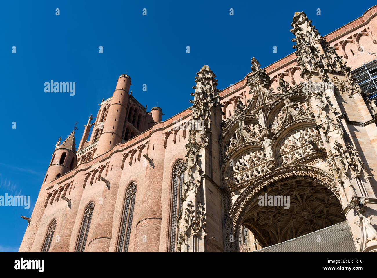Detail der Kathedrale in Albi, Tarn, Frankreich, Europa Stockfoto
