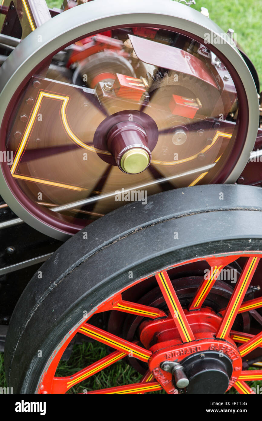 Dampfmaschine Schwungrad Stockfoto